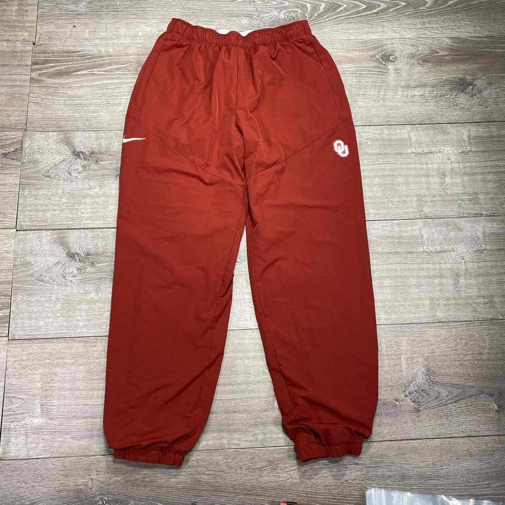 Oklahoma Sooners Pants Mens XS Red NCAA Football On-Field Nike Warm Up Track